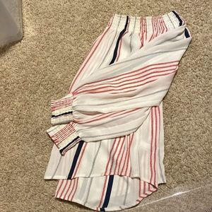 Off the Shoulder Striped Long sleeve